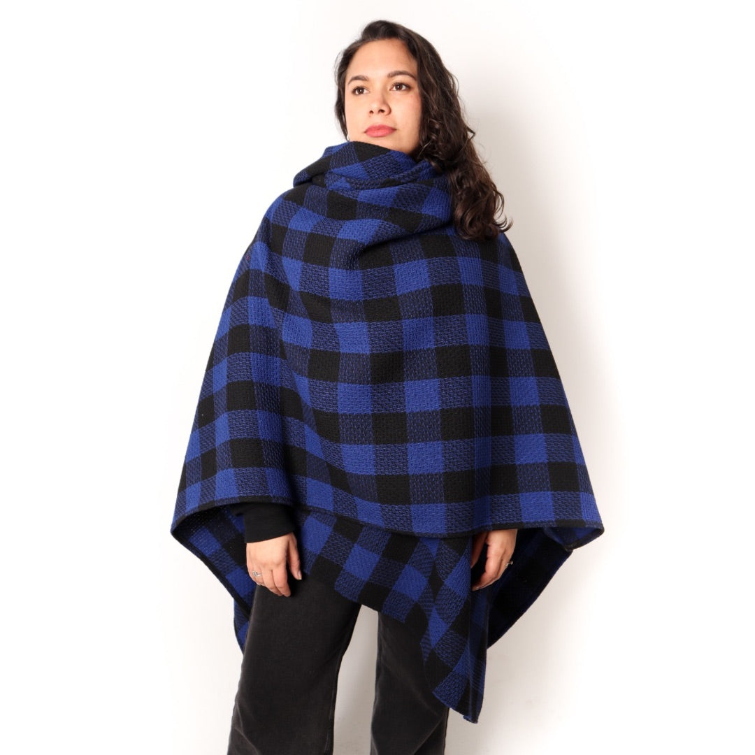 CAPA KAI GORRO | CUADRILLÉ AZUL Y NEGRO