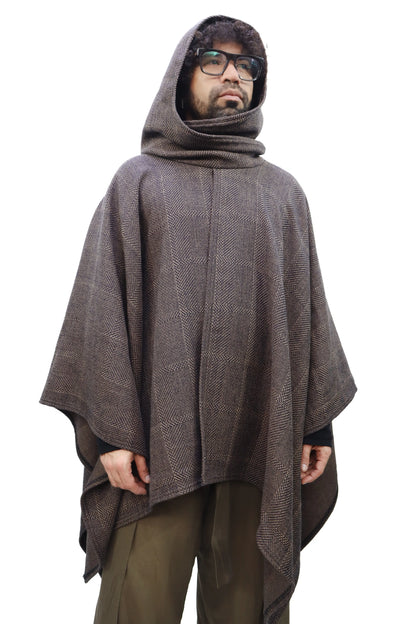 CAPA KAI GORRO | ESTILO PRINCIPE DE GALES CAFÉ