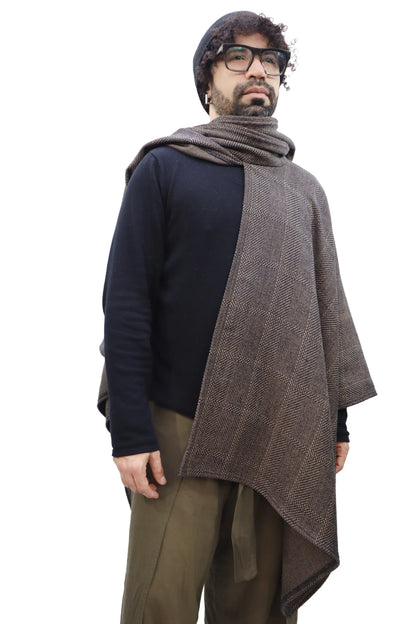 CAPA KAI GORRO | ESTILO PRINCIPE DE GALES CAFÉ