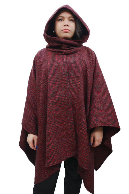 CAPA KAI GORRO | ESTILO PATA DE GALLO BURDEO