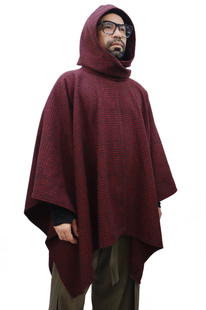 CAPA KAI GORRO | ESTILO PATA DE GALLO BURDEO