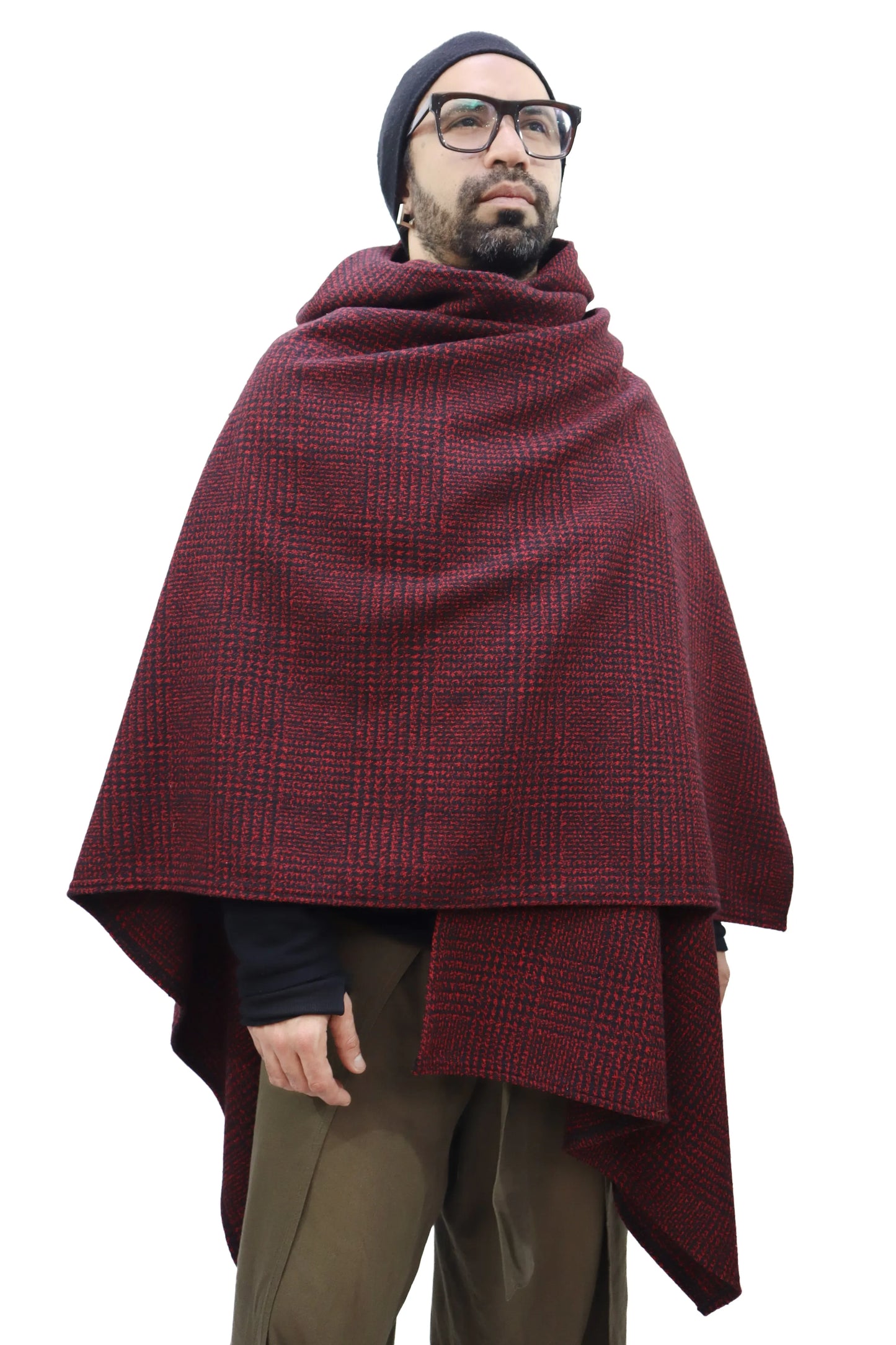 CAPA KAI GORRO | ESTILO PATA DE GALLO BURDEO