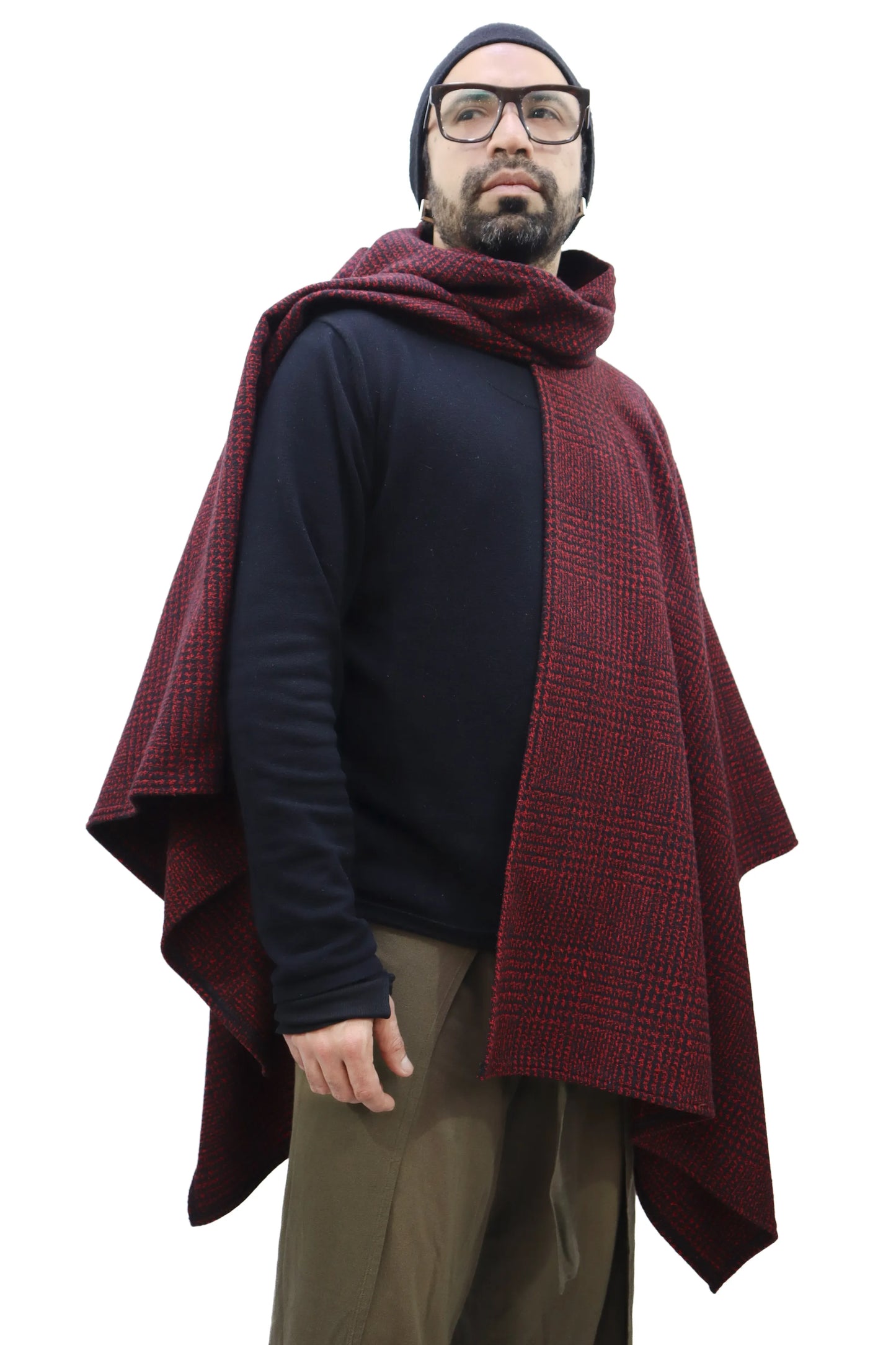 CAPA KAI GORRO | ESTILO PATA DE GALLO BURDEO