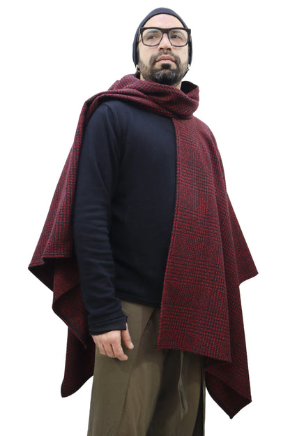 CAPA KAI GORRO | ESTILO PATA DE GALLO BURDEO